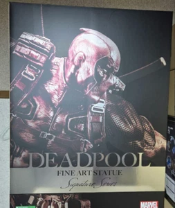 Marvel Universe Deadpool Fine Art Statue Rot Signatur Kotobukiya Japan Neu - Bild 1 von 7