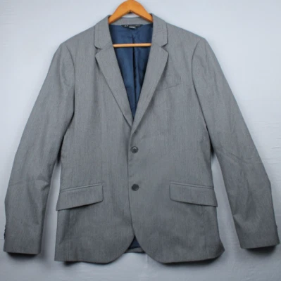 Armani Exchange Blazer Men 40R Gray Jacket Suit 2 Buttons Casual Dress Jacket - Image 1 of 4