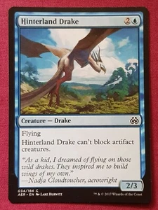 Magic The Gathering AETHER REVOLT HINTERLAND DRAKE blue card MTG - Imagen 1 de 2