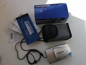 TESTED Olympus mju II Stylus Point Shoot 35mm F2.8 Camera lomo film VTG Ukraine - Picture 1 of 19