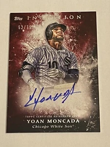 2018 YOAN MONCADA TOPPS INCEPTION AUTO RED #/75 ON CARD - Picture 1 of 10