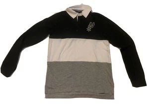 NBA Youth 10 - 12 San Antonio Spurs Black White Gray Grey Long Sleeve Shirt - Picture 1 of 4