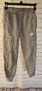 Nike Youth Gray Jogger Sweatpants Small With 4 Pockets
