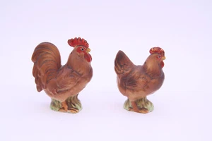 Bone China Hen/Rooster Salt & Pepper Farmhouse COTTAGECORE - Picture 1 of 14