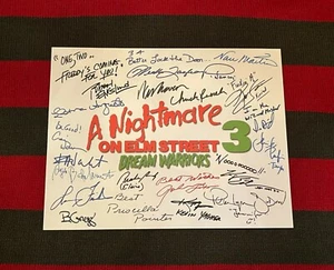 A Nightmare On Elm Street 3 Titelkarte - gegossen signiert - 8,5x11 - Autogrammnachdrucke - Bild 1 von 9