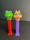 Vintage Muppets Miss Piggy & Kermit the Frog PEZ Dispensers 4.5"  (CAT)