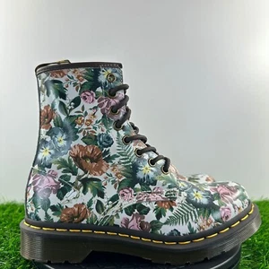 Dr. Martens 1460 Women Size 6 English Garden Leather Lace-Up Combat Boots NEW - Picture 1 of 8
