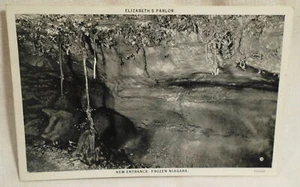 Postal de colección Elizabeth's Parlor nueva entrada congelada de las Cataratas del Niágara sin usar. - Imagen 1 de 2