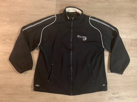 Vintage Reebok Allen Iverson Jacket Mens 2XL Black Basketball The Answer Y2K Cover