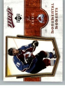 2007-08 Upper Deck MVP Monumental Moments #MM1 Joe Sakic (ref 130820)