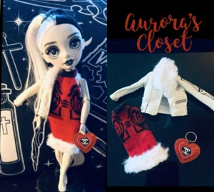 Shadow High Custom Heather Fur Moto Jacket Butterfly Red Dress Heart Purse 187 - Picture 1 of 2