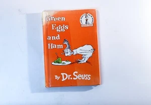 1960 1988 Dr. Seuss Green Eggs And Ham Hardcover Book Grolier Book Club Edition - Imagen 1 de 4