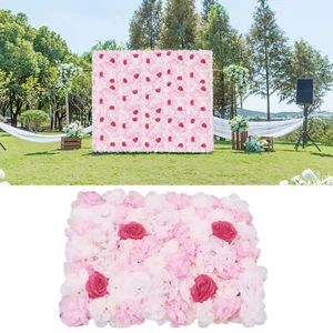 4PCS Artificial Flowers Wall Decor Silk Flower Panels for Wedding Party Backdrop - Picture 1 of 12