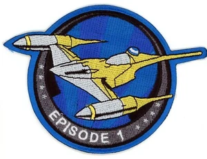 TOPPA STAR WARS EPISODIO 1 NABOO FIGHTER STARWARS IRON ON - Foto 1 di 1
