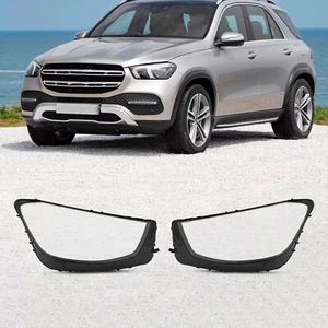 Pair R&L Headlight Lens CoverCover For 2020-2023 Benz GLC Class Headlight Models - Picture 1 of 17