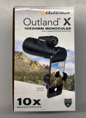 CELESTRON OUTLAND X 10X50MM MONOCULAR WITH SMARTPHONE ADAPTER - Image 1 of 4