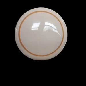 8 Vtg Knobs 1 1/2" KBC 1979 Japan Beige Porcelain Cabinet Drawer Pull Dresser - Picture 1 of 24