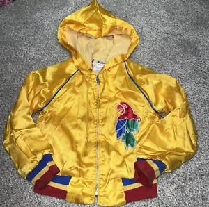 Vintage Weather Tamer Jungen seidige Papageienjacke gelb - Bild 1 von 3