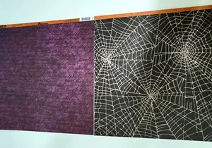 Reminisce HAUNTED HALLOWEEN and Spiderweb Double-sided Scrapbook Paper Qty 2 - Picture 1 of 3