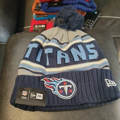 Tennessee Titans New Era Men's Navy Cuffed Cheer Knit Beanie OSFA NWT NFL - Image 1 of 3