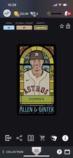 Topps MLB Bunt Allen & Ginter Mini Stained Glass - Carlos Correa 31cc LEGENDARY