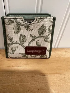 Longaberger Bolso Espejo en Estuche 3" X 3" Verde Hoja Vid Espejo 2 Caras - Imagen 1 de 6