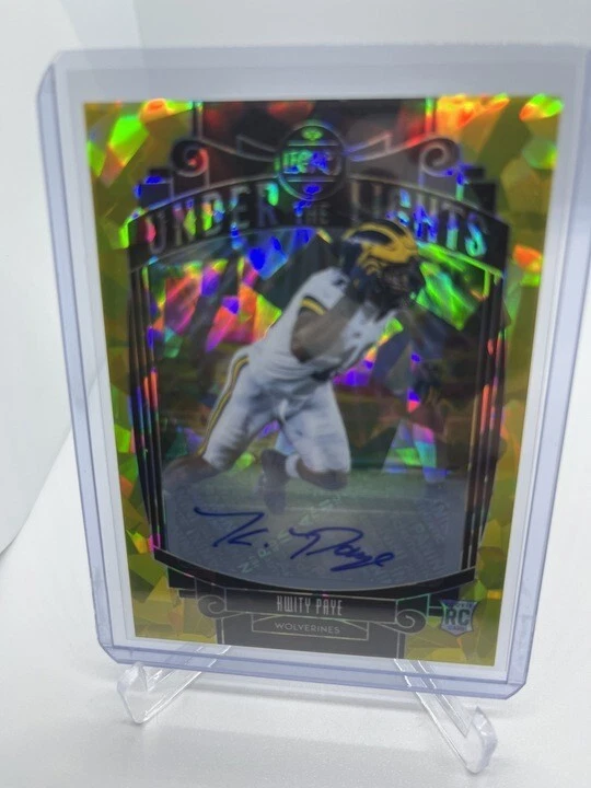 2021 Legacy Rookie RC Under The Lights Kwity Paye SP Autograph Yellow /25 Colts - Image 1 of 2