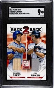 George Brett Cal Ripken Jr. 2015 Elite Back 2 Back Jacks #10. Sgc Mint 9. - Picture 1 of 2