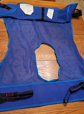 Eslinga de malla de cuerpo completo azul Invacare R116 cómoda apertura XL LIMPIO transferencia transporte Foto 1 de 3