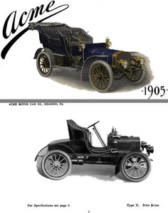Acme 1905 - 1905 Acme Type VI, Type VIII, Type IX & Type X - Imagen 1 de 1