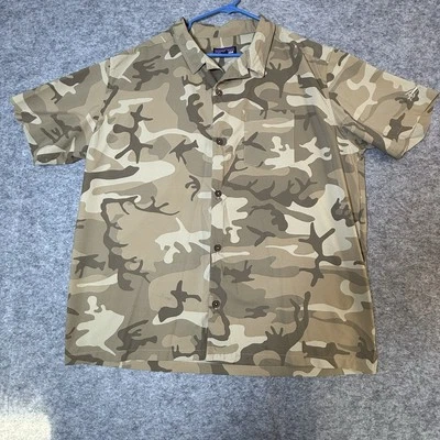 Рубашка мужская Patagonia XL желтовато-коричневая камуфляжная для рыбалки нахлыстом технический рипстоп - Изображение 1 из 4