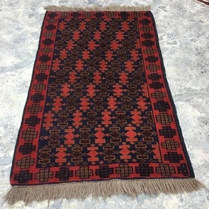 Afghan Rug, Vintage Mini Rug, Turkish Rug, Boho Rug, Oushak Design Rug 3x5 ft - Picture 1 of 8