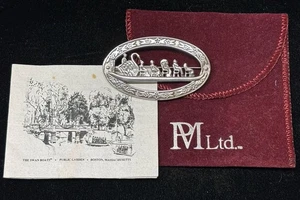 Vintage Sterling Silver Boston The Swan Boats Pin Brooch 19.1g W/ Paperwork Bag - Picture 1 of 9