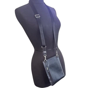 Coach Black Glove Cowhide Leather Crossbody Older Creed Made in US - Picture 1 of 11