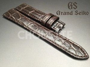 Original Grand Seiko SBGW003 / 9S54-0020 19mm braun Krokodilleder Armband JAPAN - Bild 1 von 8