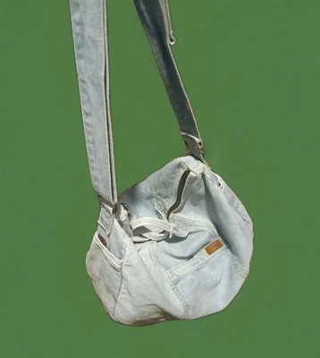 Bolso de Mano Grande Shane Distressed Denim Años 80 De Colección 14” X 18”...5... Foto 1 de 4