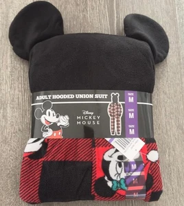 Disney Mickey Mouse Buffalo Unisex Adult Hooded Union Suit  - Picture 1 of 2