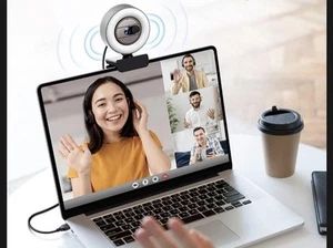 2K QHD Webcam with Sony Sensor and Built-in Ring Light, G910 Web Camera with... - Picture 1 of 8