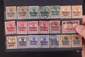 GERMAN OCCUPATION BELGIUM USED LOT AND MINT HINGED LOT OF 20 - Picture 1 of 1