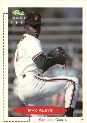 Max Aleys 1991 Classic Best #87 RC San Jose Giants FREE SHIPPING AutographDen - Image 1 of 2