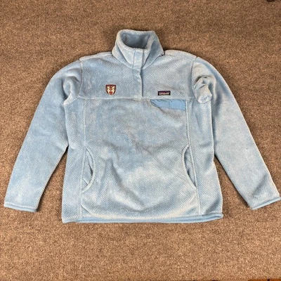 Patagonia Jacket Womens XL Blue Pullover Fleece Snap T 25442 LOGO & SLEEVE HOLE - Image 1 of 4