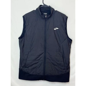 Chaleco híbrido Brooks para hombre grande escudo negro 2.0 equipo de correr aislado termolite - Imagen 1 de 7
