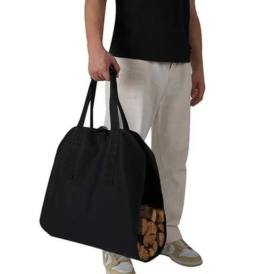 Firewood Storage Bag Outdoor Wood Tote 600D PVC Construction Secure Carrying - Image 1 of 4