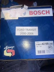 Alternator fits FORD TRANSIT 2.4D 01 to 06 Bosch 0986042650 YC1T10300BC - Picture 1 of 3