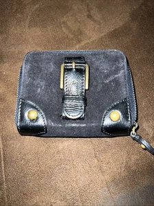 J Crew Geldbörse schwarz Wildleder - Bild 1 von 4