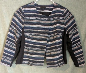 Lane Braynt Blazer Triangelmuster blau-weiß - Bild 1 von 9