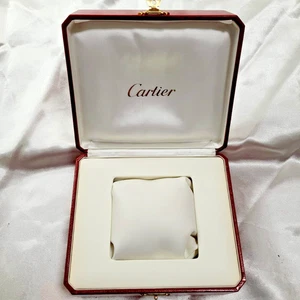 Authentic Cartier Watch Box COWA0043 PRESENTATION BOX Red Box Empty Box USED - Picture 1 of 14