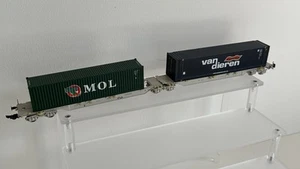 Roco HO SBB Swiss Articulated Container Wagons 2x40ft MOL Van Dieren Containers - Picture 1 of 6