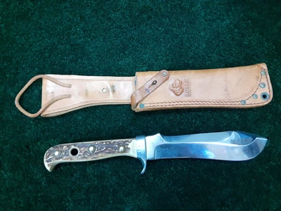 Vintage 1972 PUMA 6377 White Hunter Handmade Germany Hunting Knife Factory Edge - Image 1 of 4