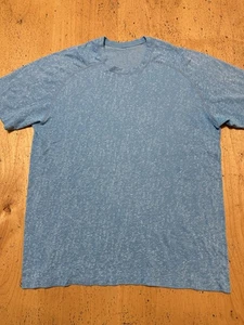 T-shirt Lululemon Large Metal Vent Tech uomo blu chiaro manica corta allenamento - Foto 1 di 6